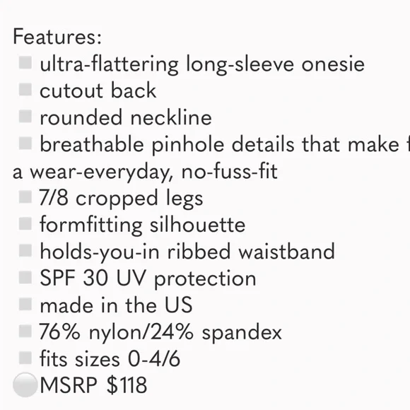 Free People Movement 
Good Karma Collection
Long sleeve onesie cutout 
NWT $118- - Picture 6 of 15